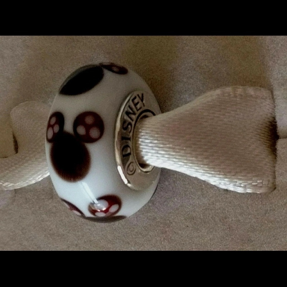 Pandora White and Brown Charm Bead - Picture 4 of 7